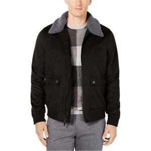 Ryan Seacrest Mens Bomber Aviator Jacket, Black, NWT